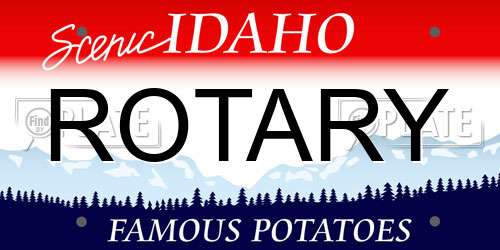 ROTARY Idaho License Plate