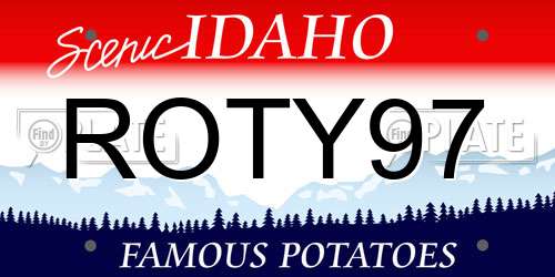ROTY97 Idaho License Plate