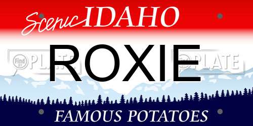 ROXIE Idaho License Plate