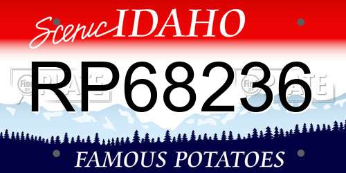 RP68236 Idaho License Plate