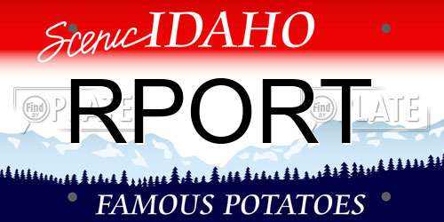 RPORT Idaho License Plate