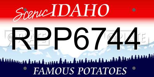 RPP6744 Idaho License Plate