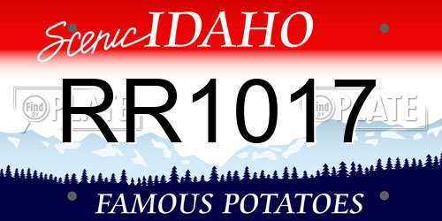 RR1017 Idaho License Plate