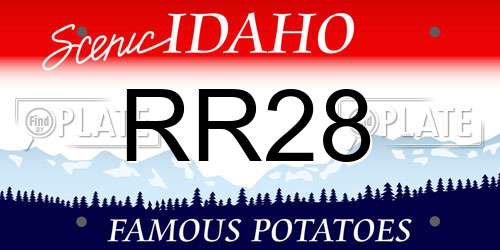 RR28 Idaho License Plate