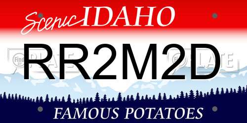 RR2M2D Idaho License Plate