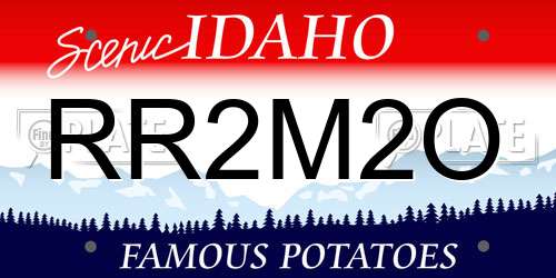 RR2M2O Idaho License Plate