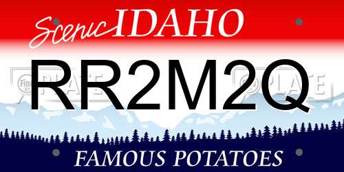 RR2M2Q Idaho License Plate