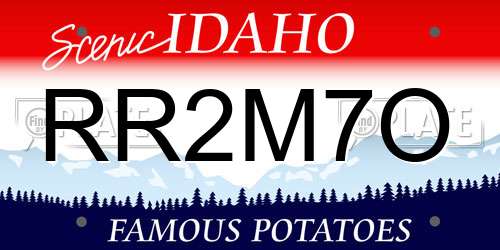 RR2M7O Idaho License Plate