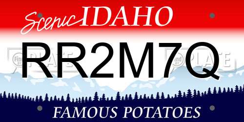 RR2M7Q Idaho License Plate