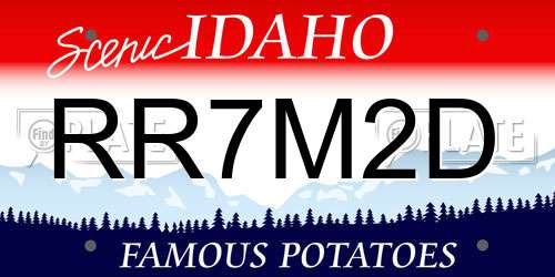 RR7M2D Idaho License Plate