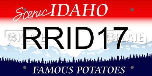 RRID17 Idaho License Plate