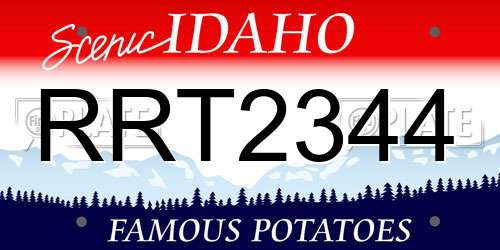 RRT2344 Idaho License Plate