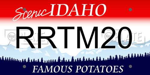RRTM20 Idaho License Plate