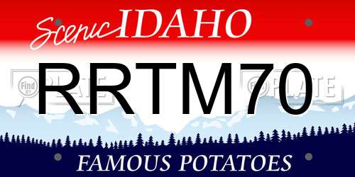 RRTM70 Idaho License Plate