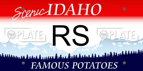 RS Idaho License Plate