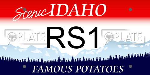 RS1 Idaho License Plate