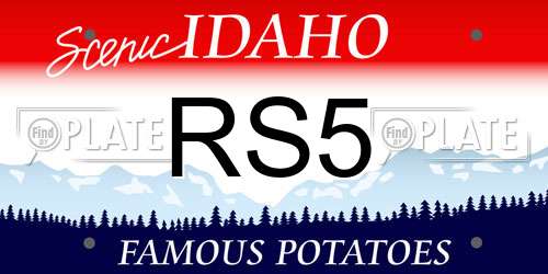 RS5 Idaho License Plate