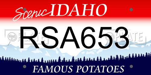 RSA653 Idaho License Plate