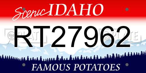 RT27962 Idaho License Plate