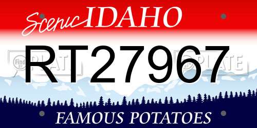 RT27967 Idaho License Plate