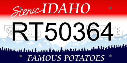 RT50364 Idaho License Plate