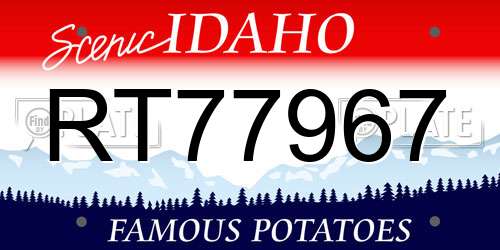 RT77967 Idaho License Plate
