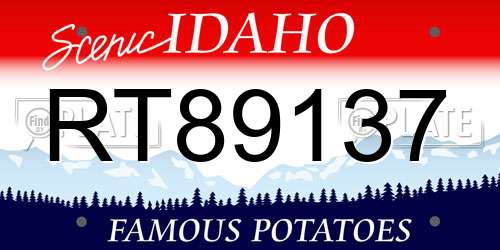 RT89137 Idaho License Plate
