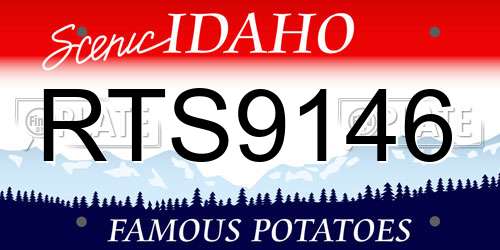 RTS9146 Idaho License Plate