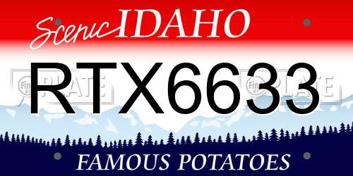 RTX6633 Idaho License Plate