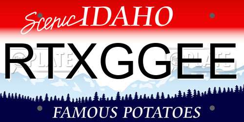 RTXGGEE Idaho License Plate