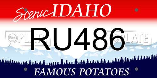 RU486 Idaho License Plate