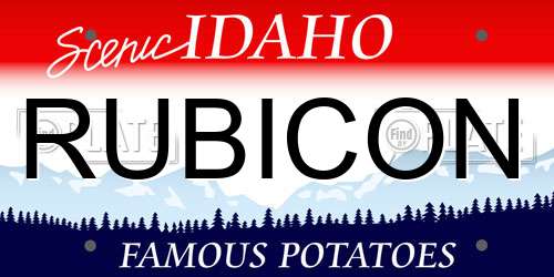 RUBICON Idaho License Plate