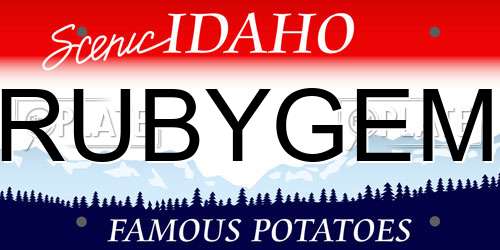 RUBYGEM Idaho License Plate