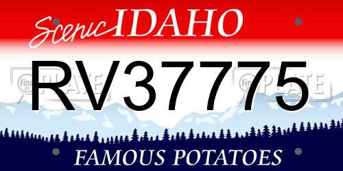 RV37775 Idaho License Plate