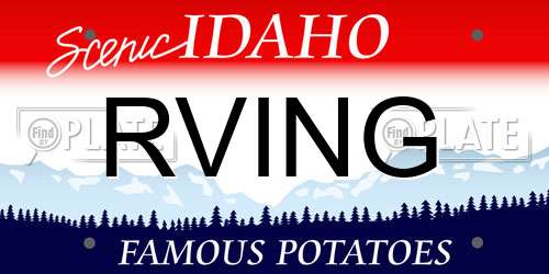 RVING Idaho License Plate