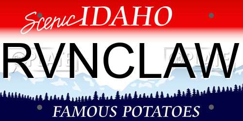 RVNCLAW Idaho License Plate