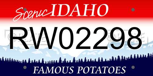 RW02298 Idaho License Plate