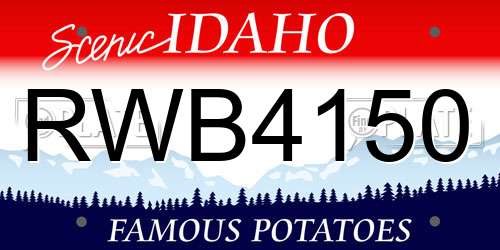 RWB4150 Idaho License Plate