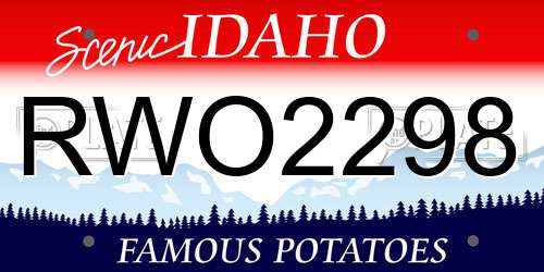 RWO2298 Idaho License Plate