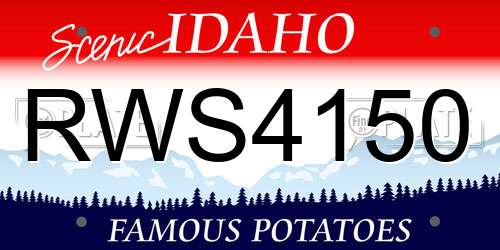 RWS4150 Idaho License Plate