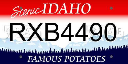 RXB4490 Idaho License Plate