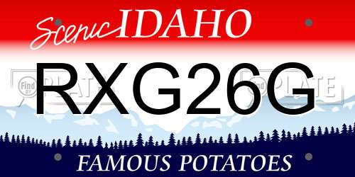 RXG26G Idaho License Plate
