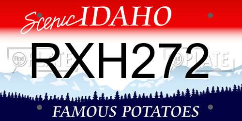RXH272 Idaho License Plate