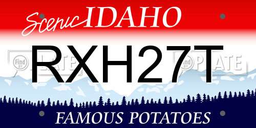 RXH27T Idaho License Plate
