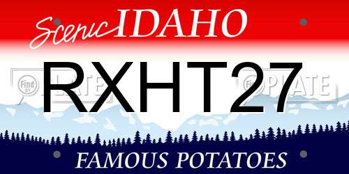 RXHT27 Idaho License Plate
