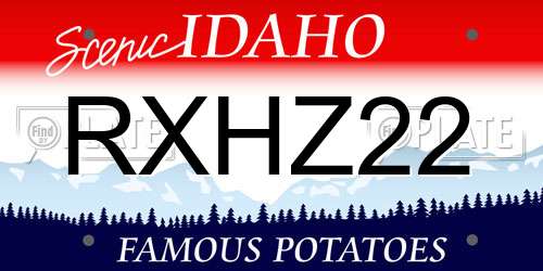 RXHZ22 Idaho License Plate