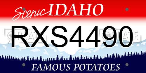 RXS4490 Idaho License Plate