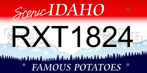 RXT1824 Idaho License Plate
