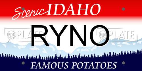 RYNO Idaho License Plate