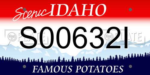 S00632I Idaho License Plate